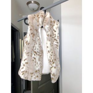 Faux Fur and Leather Reversible Vest